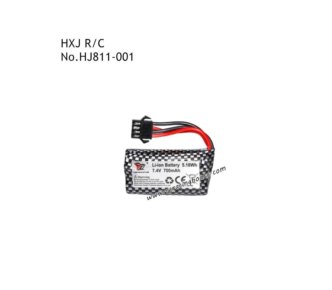 HXJ HJ820 VANDER RC Boat Parts 7.4V 700mAh Battery HJ811-001