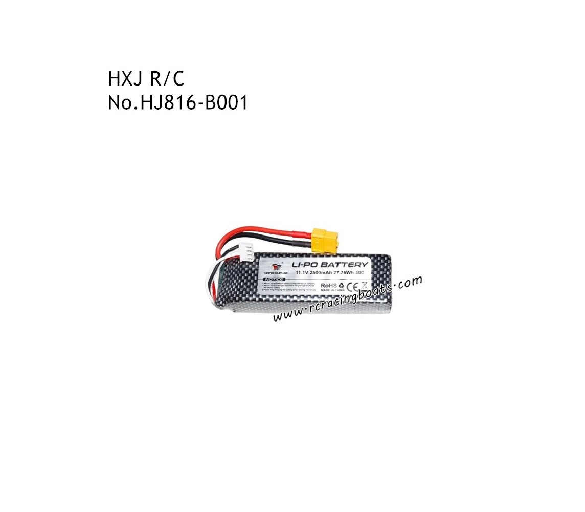 HXJ HJ816 High Speed Boat Parts 11.1V 2500mAh Battery HJ816-B001