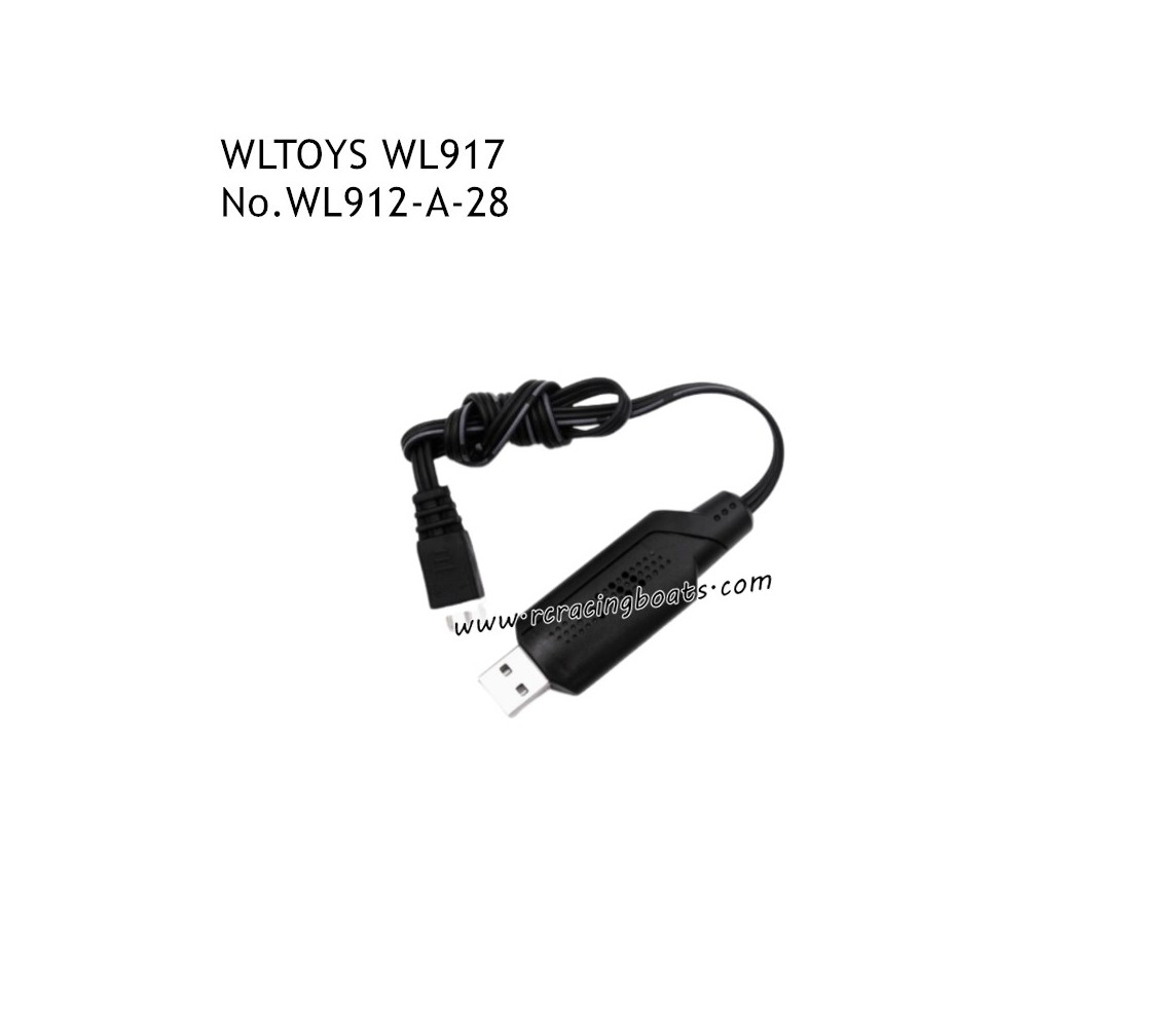 WLTOYS WL917 RC Boat Parts USB Charger WL912-A-28