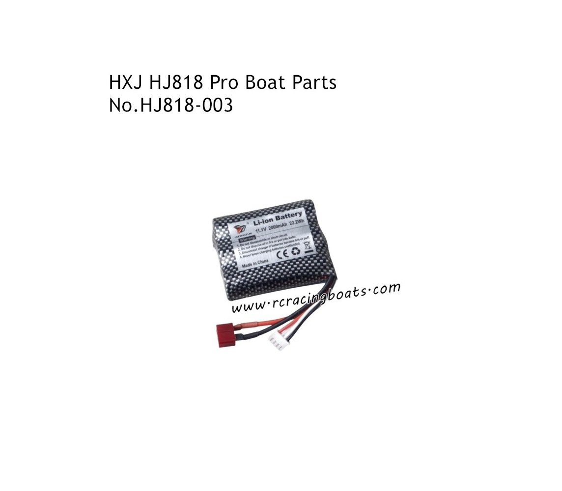 HONGXUNJIE HJ818 Pro Remote Control Boat Parts 11.1V 2000mAh Battery HJ818-003