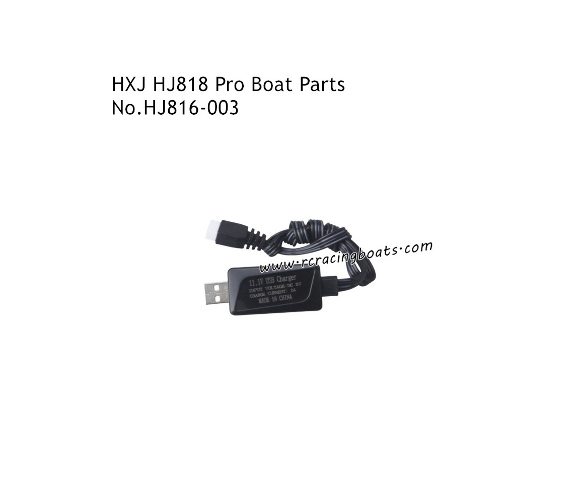HONGXUNJIE HJ818 Pro Remote Control Boat Parts Charger HJ816-003