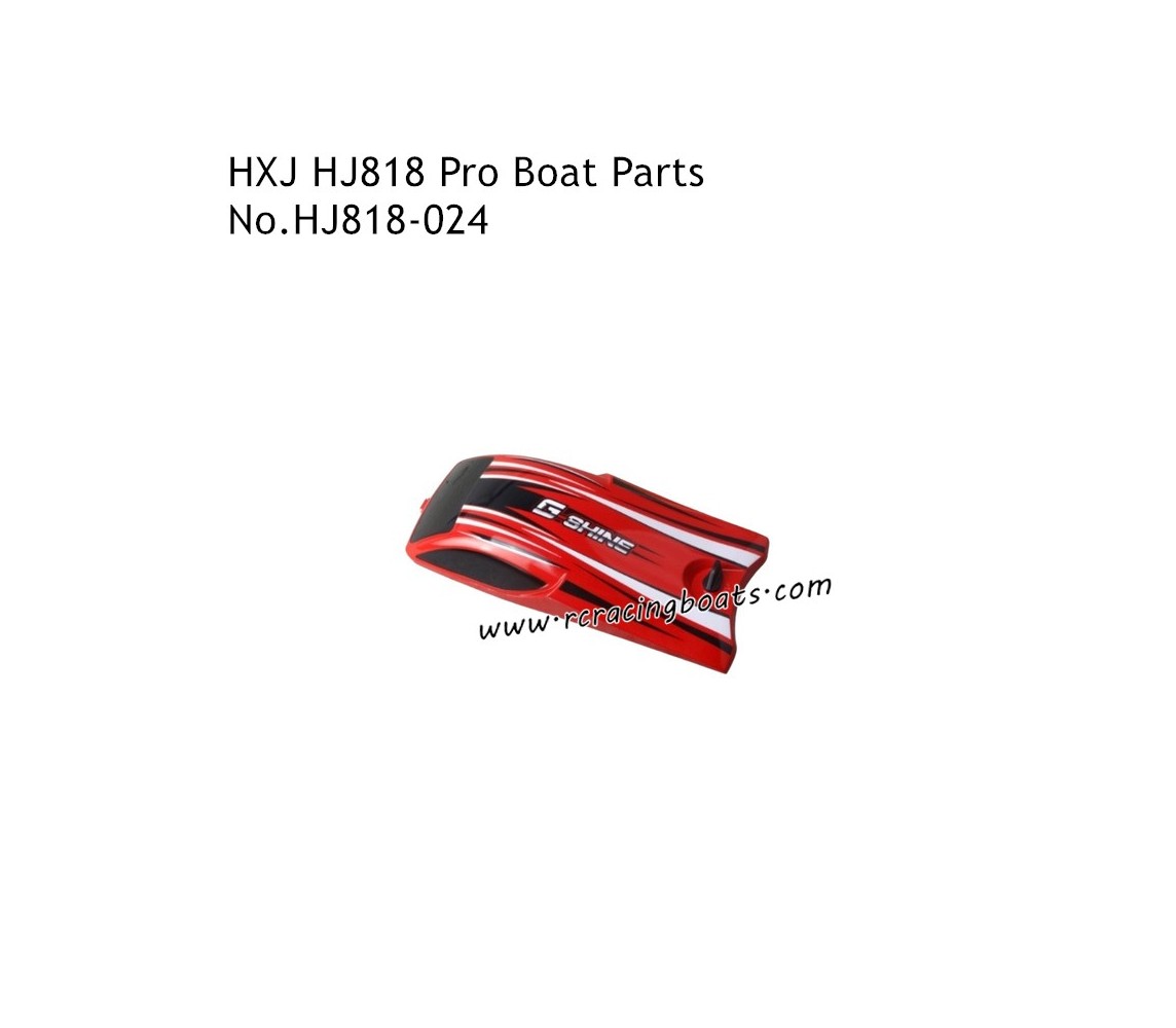 HONGXUNJIE HJ818 Pro Remote Control Boat Parts Boat Cover Red HJ818-024