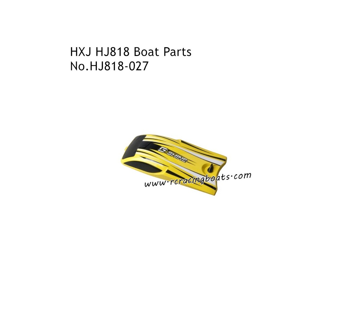 HONGXUNJIE HJ818 Remote Control Boat Parts Boat Cover Yellow HJ818-027