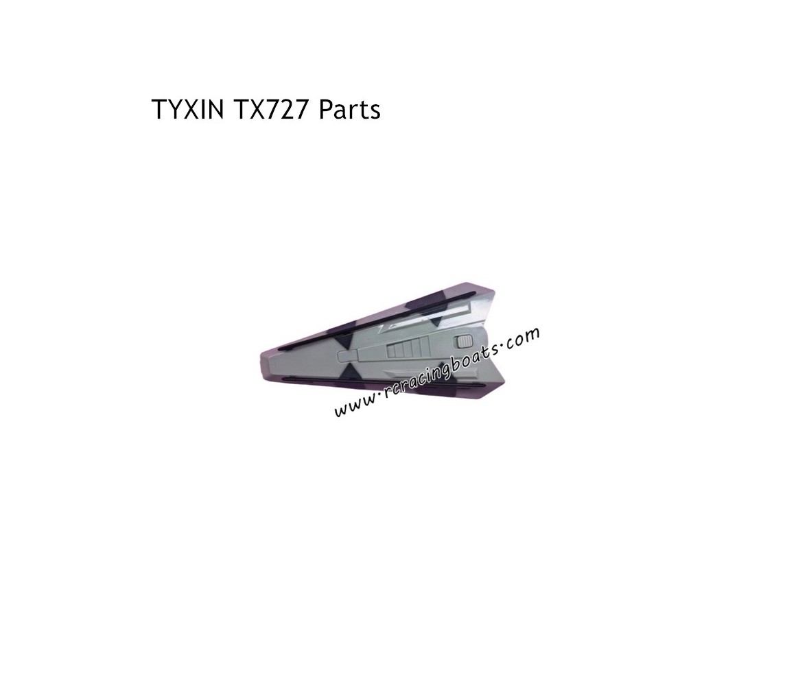 TYXIN TX727 RC Boat Parts Upper Boat Cover Gray
