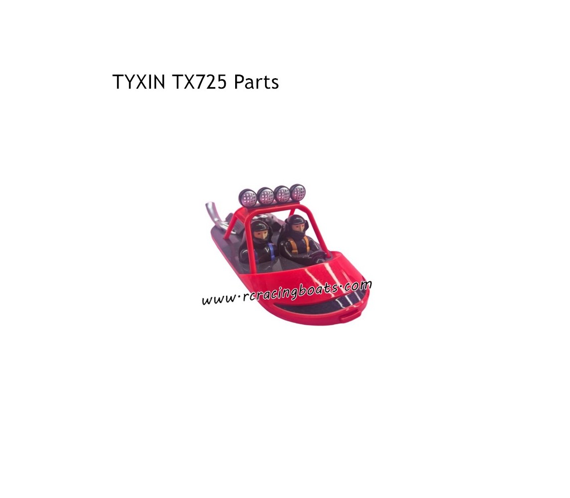 TYXIN TX725 RC Boat Parts Top Boat Assembly Red
