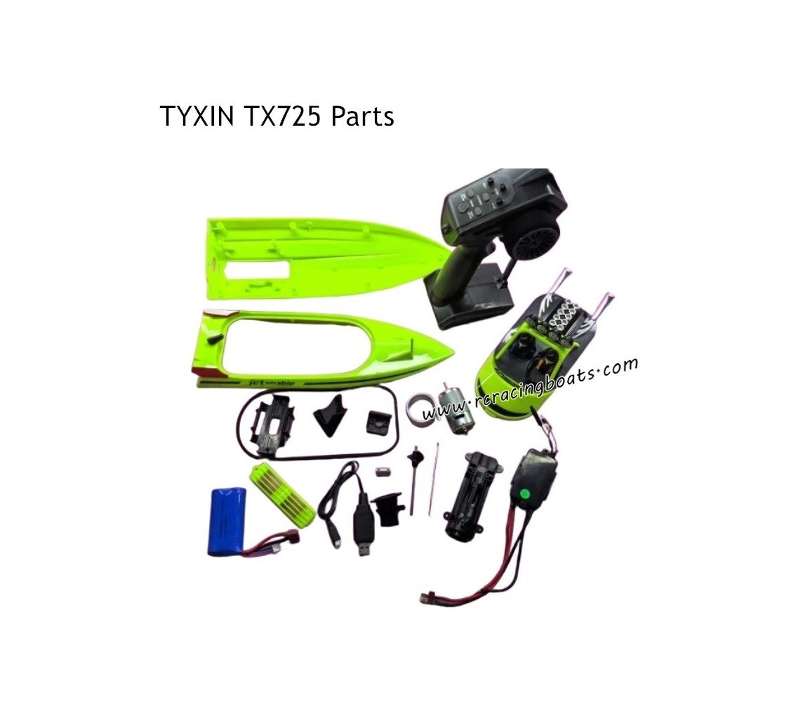 TYXIN TX725 RC Boat Parts Whole Boat Assembly Green