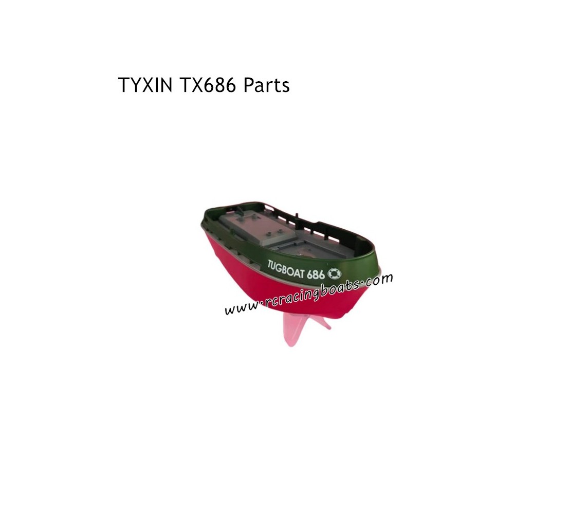 TYXIN TX686 RC Boat Parts Boat Shell Green