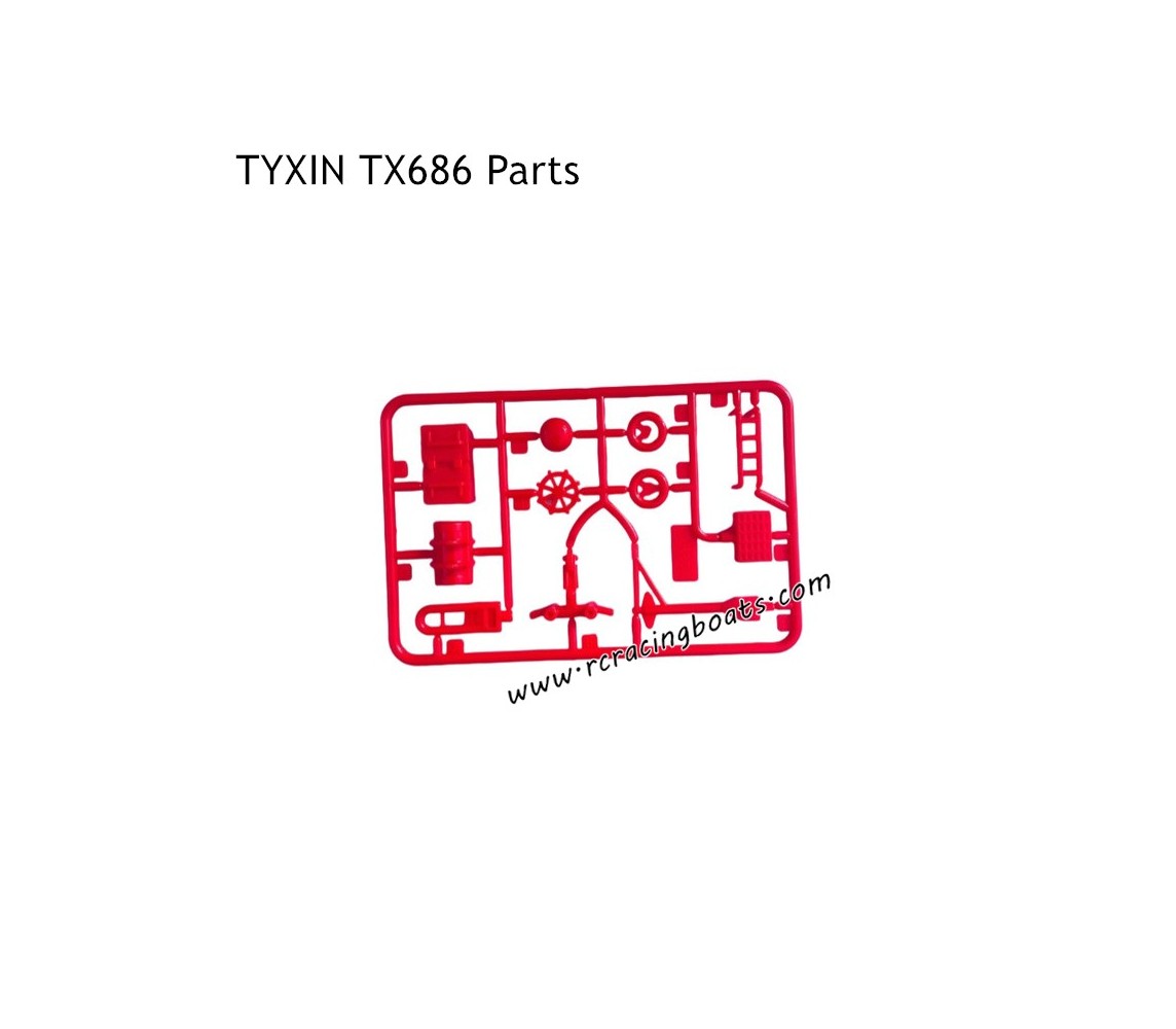 TYXIN TX686 RC Boat Parts Decorative Accessories Red