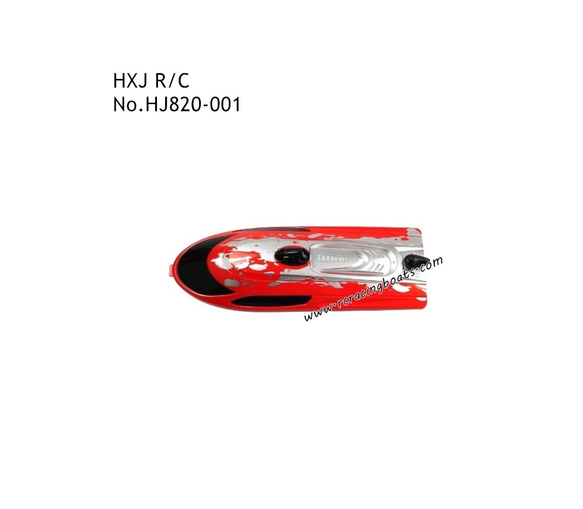 HXJ HJ820 VANDER RC Boat Parts Top Cover Red HJ820-001