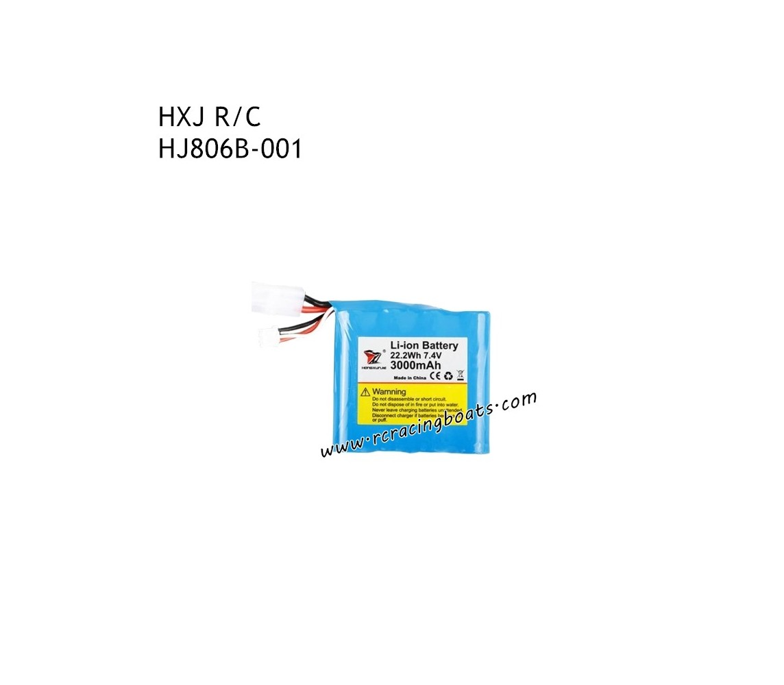 HXJ HJ806B Parts 7.4V 3000mAh Li-ion Battery HJ806B-001
