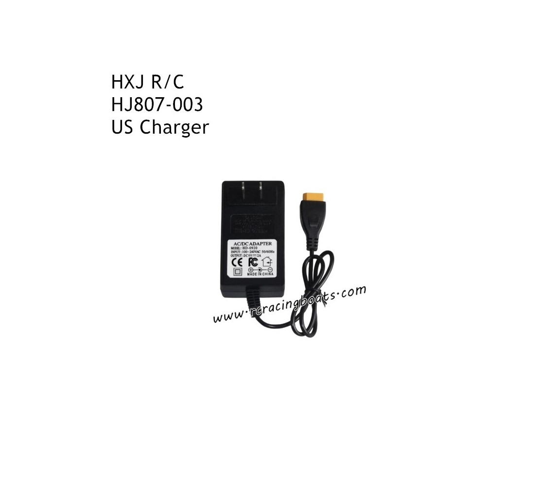 HONGXUNJIE HJ807 RC Boat Parts Boat Charger US Plug HJ807-003