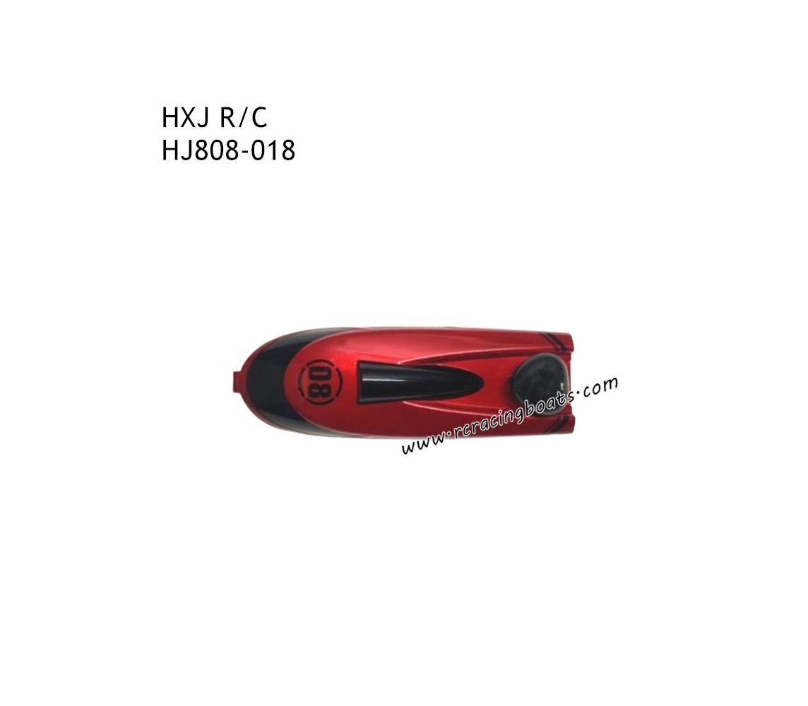 HXJ HJ808 RC Boat Parts Top Cover Red HJ808-018