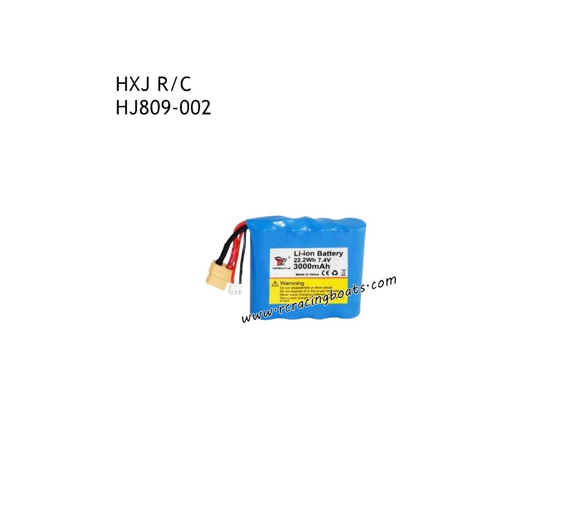 HXJ HJ809 High Speed Boat Parts 7.4V Battery 3000mAh HJ809-002