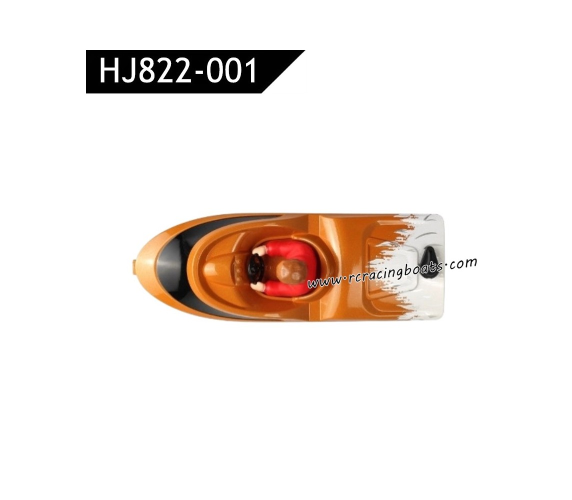 HONGXUNJIE HJ822 BALD EAGLE RC Boat Parts Cover Assembly Orange HJ822-001