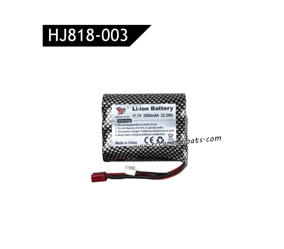HONGXUNJIE HJ818 Pro Remote Control Boat Parts 11.1V 2000mAh Battery HJ818-003