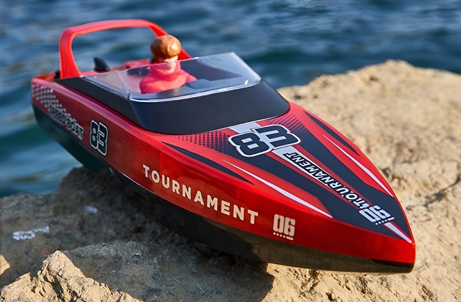 HXJ-HJ821-High-Speed-Racing-RC-Boat-Red-Overview