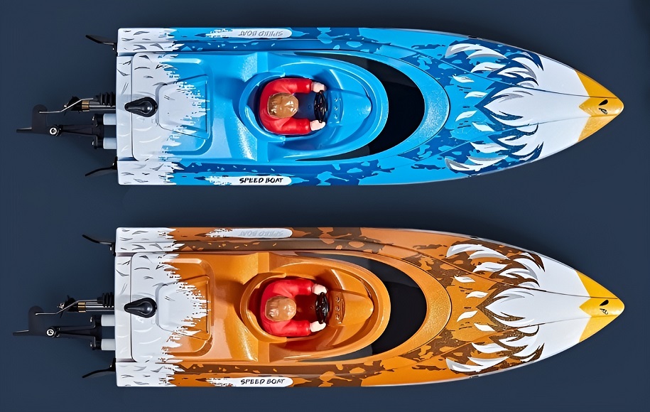 HXJ HJ822 High Speed RC Boat Orange and Blue Overview