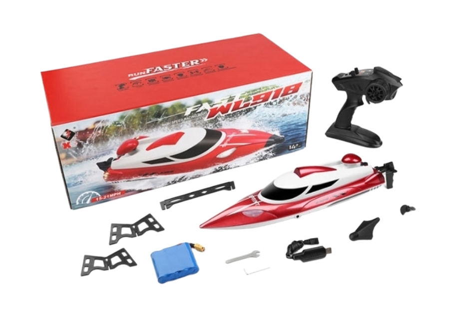 WLTOYS-WL918-High-Speed-RC-Boat-Overview-Red